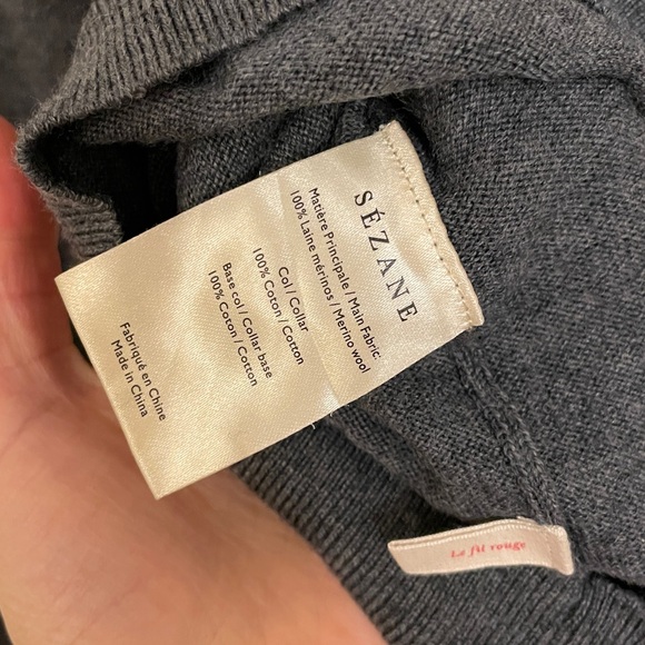 Sézane Eduardo 100% Merino Wool Sweater Size S - Picture 9 of 9